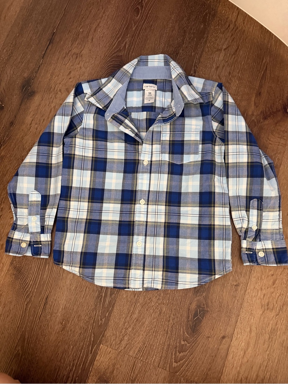 Carter’s Boys Plaid Button-Up Shirt 5T
